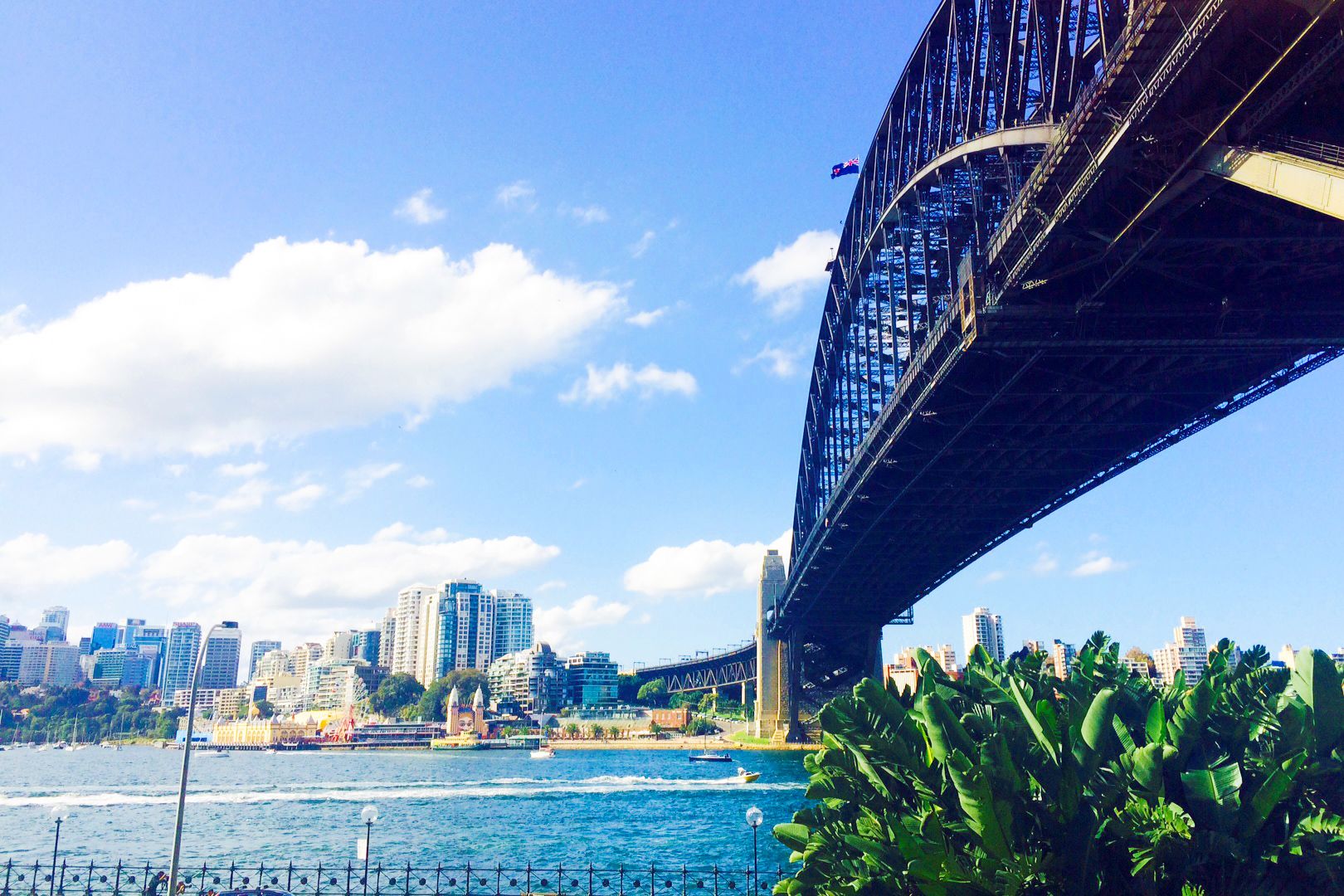 View from The Rocks across the Sydney Harbour to Luna Park